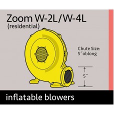 Zoom 1 HP W-4L 780 Watt Commercial Bounce House Blower for Inflatables   